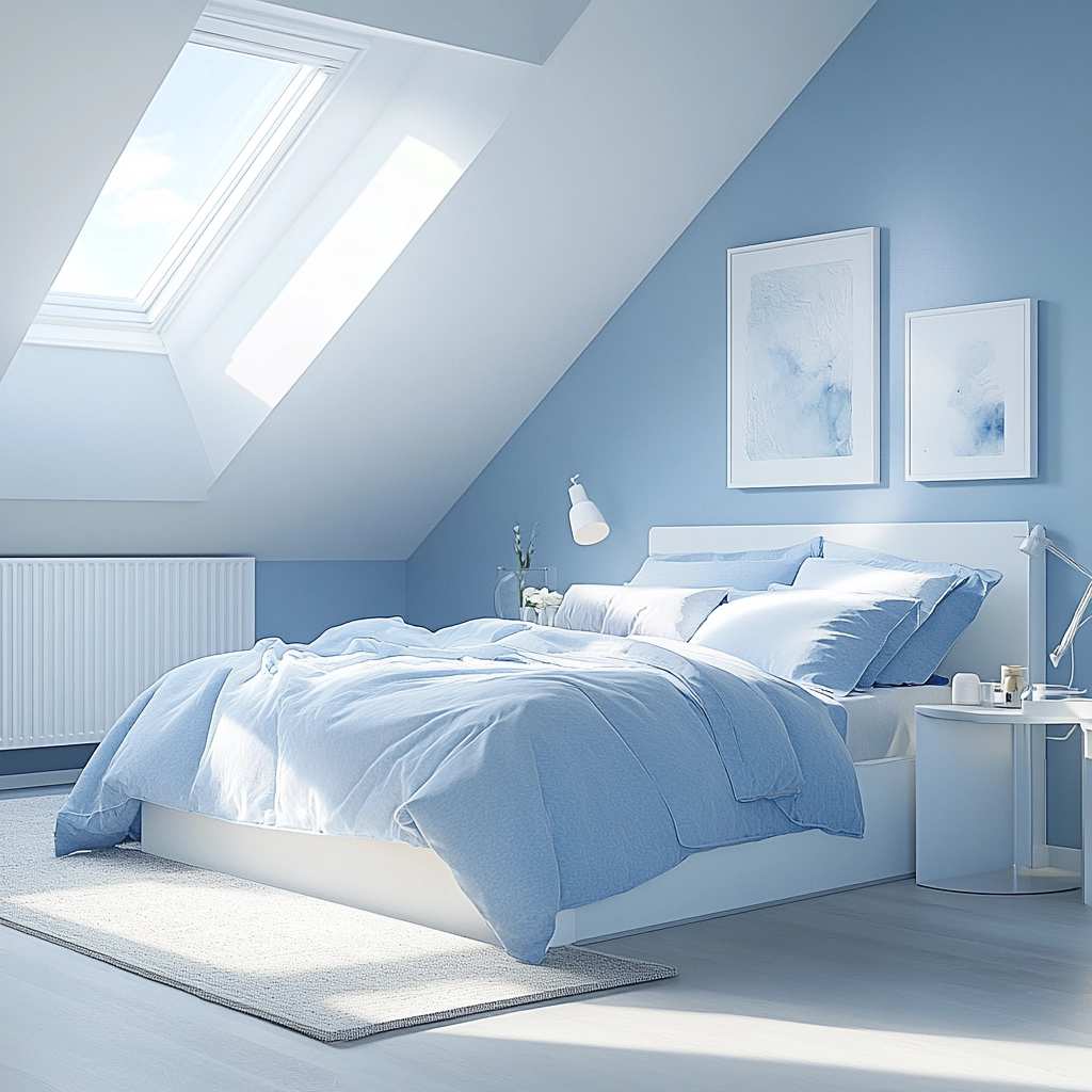light blue farmhouse bedroom 47
