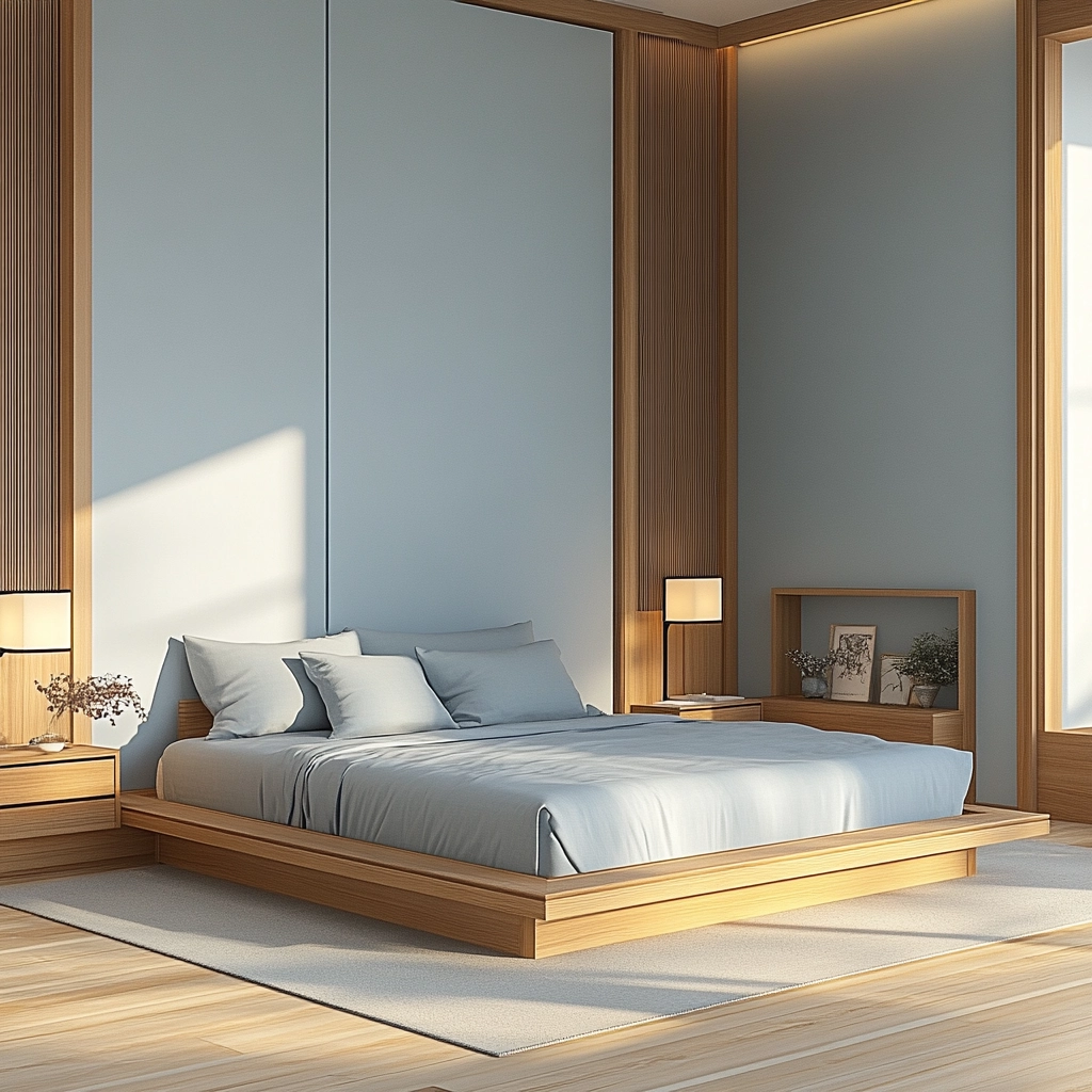 light blue farmhouse bedroom 50