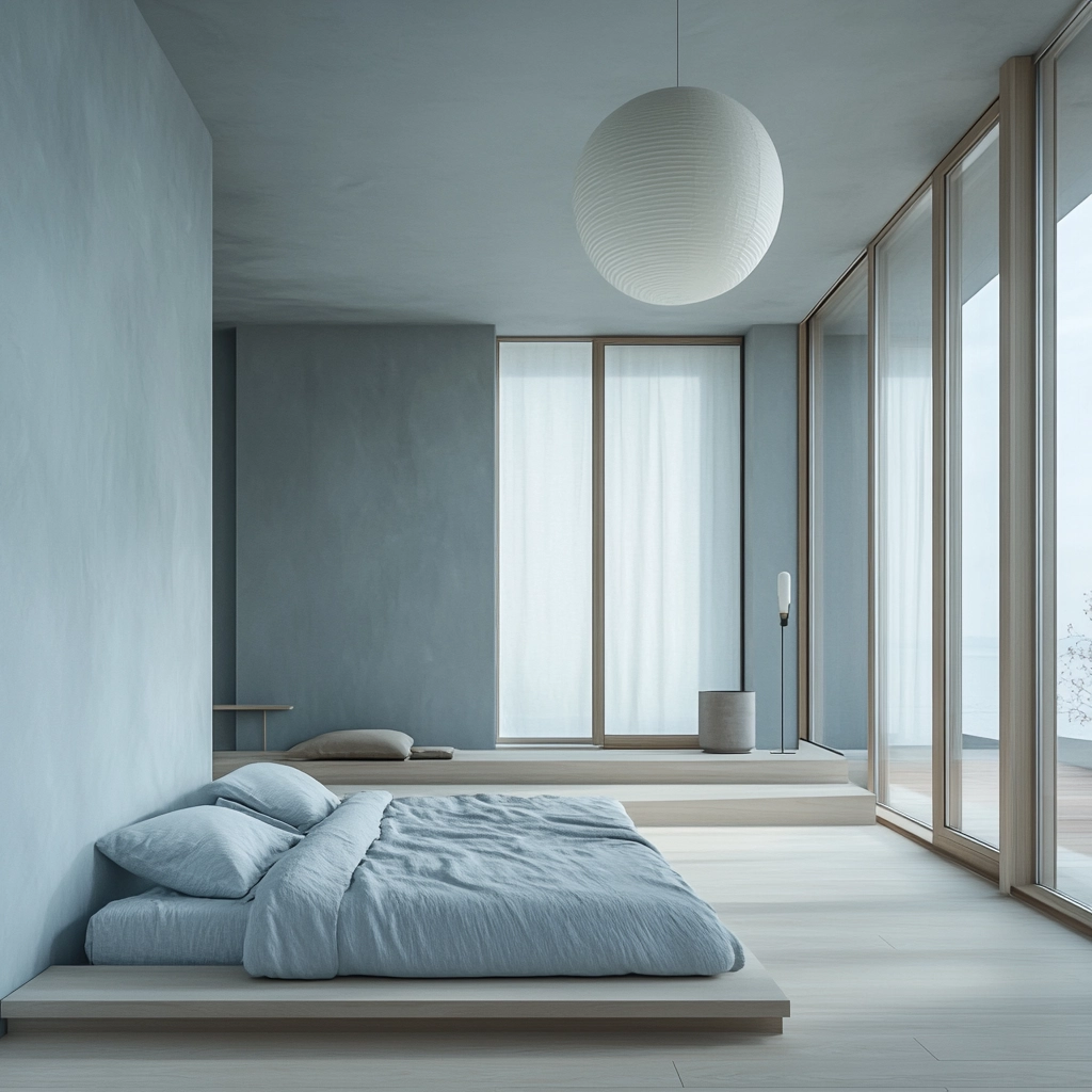 light blue farmhouse bedroom 63