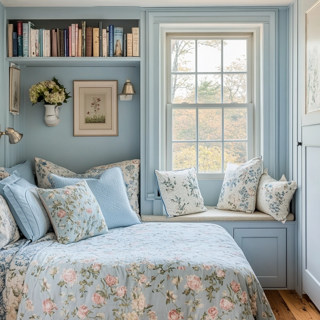 light blue farmhouse bedroom 73