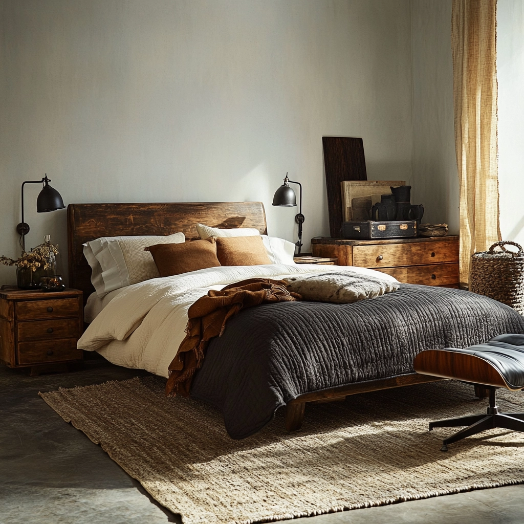 masculine farmhouse bedroom 56
