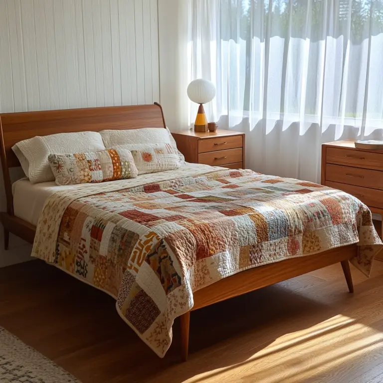 mid century farmhouse bedroom 1