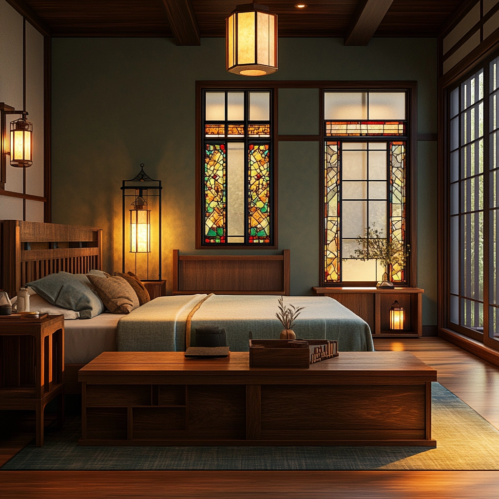 mid century farmhouse bedroom 39