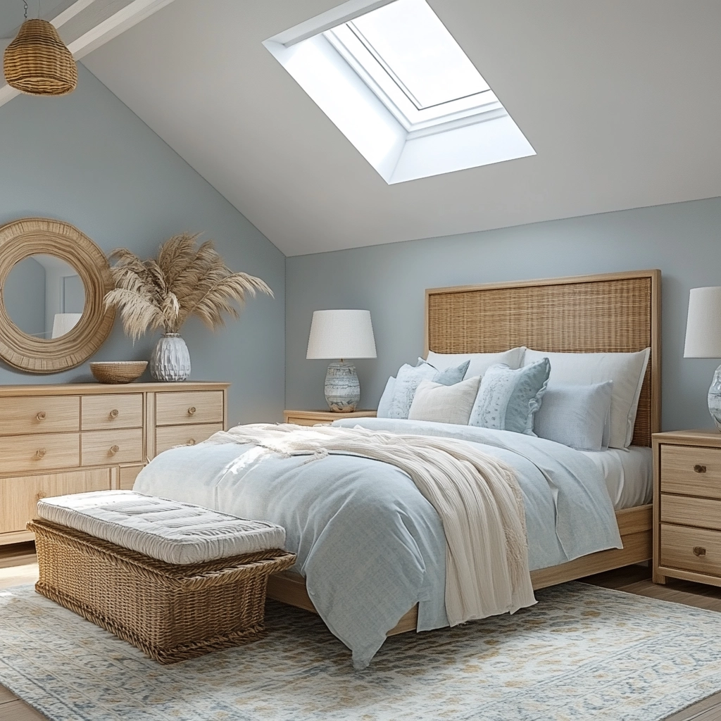 mid century farmhouse bedroom 46