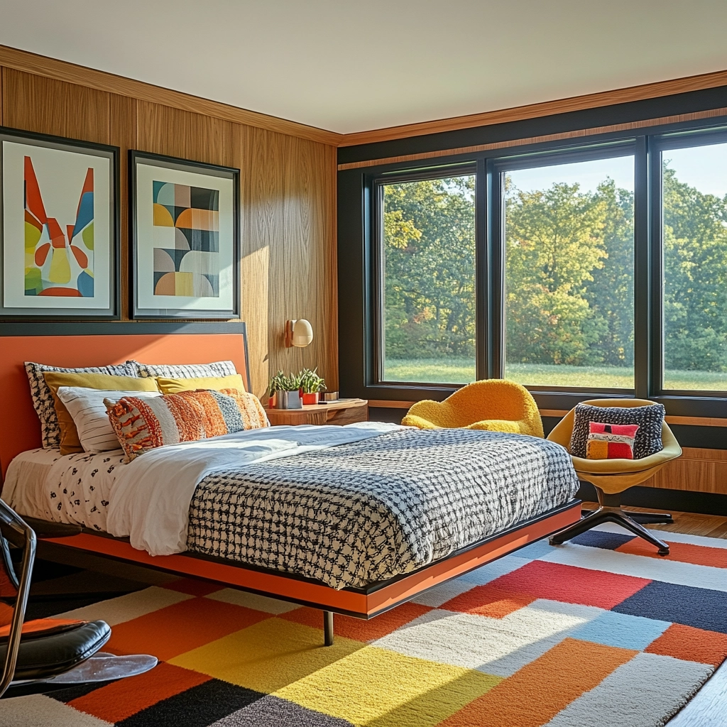mid century farmhouse bedroom 78