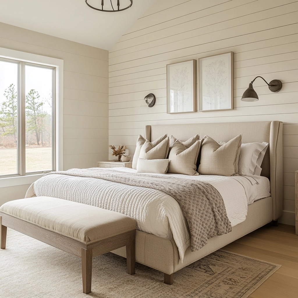 minimalist farmhouse bedroom 41