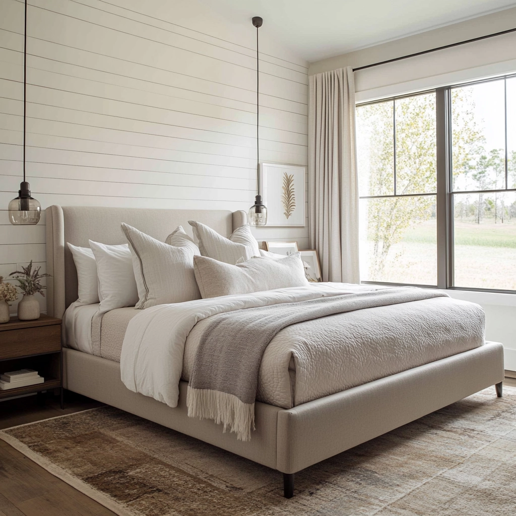 minimalist farmhouse bedroom 43