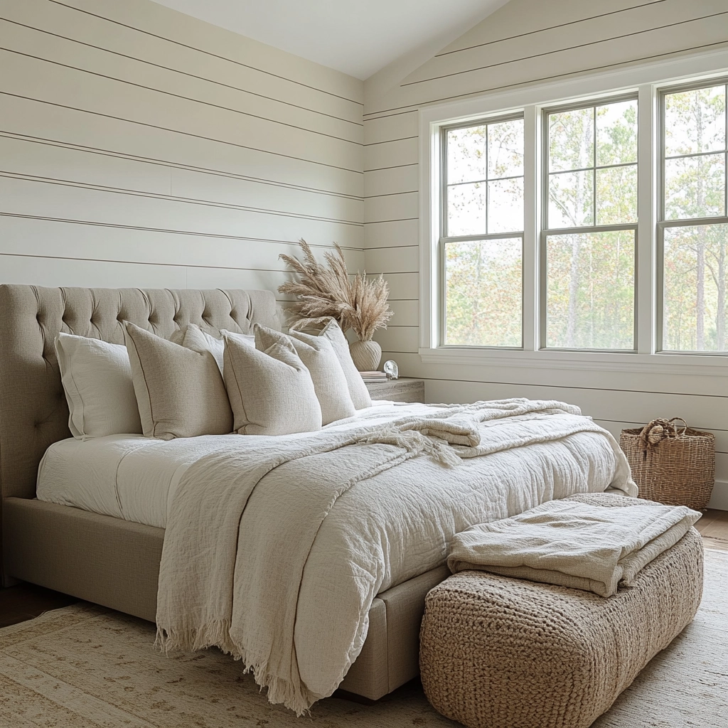 minimalist farmhouse bedroom 44