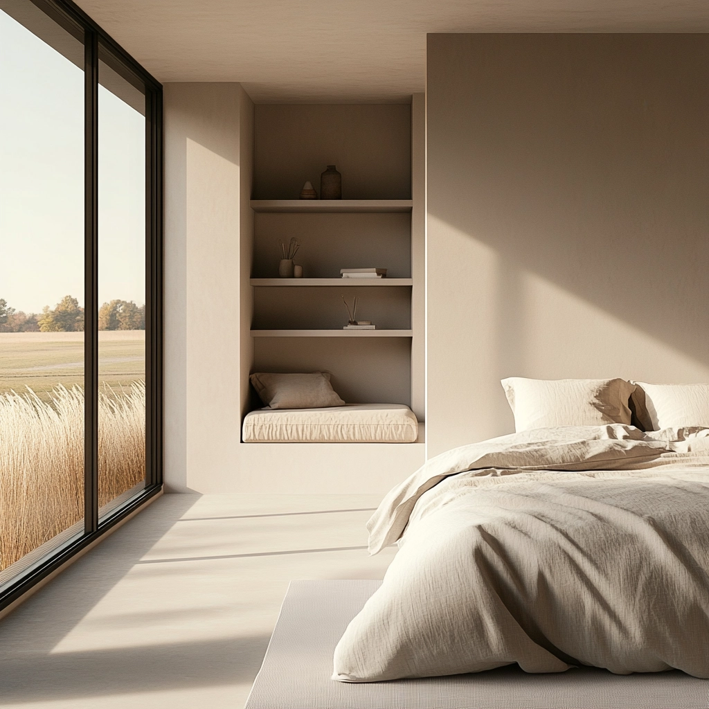 minimalist farmhouse bedroom 9