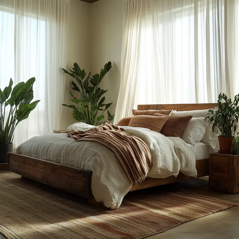 modern boho farmhouse bedroom 1