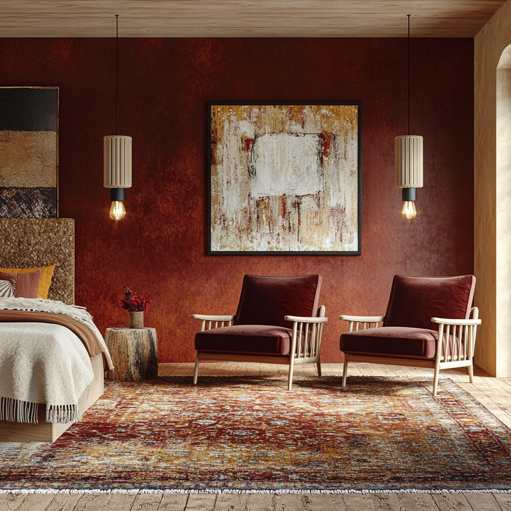 modern boho farmhouse bedroom 22
