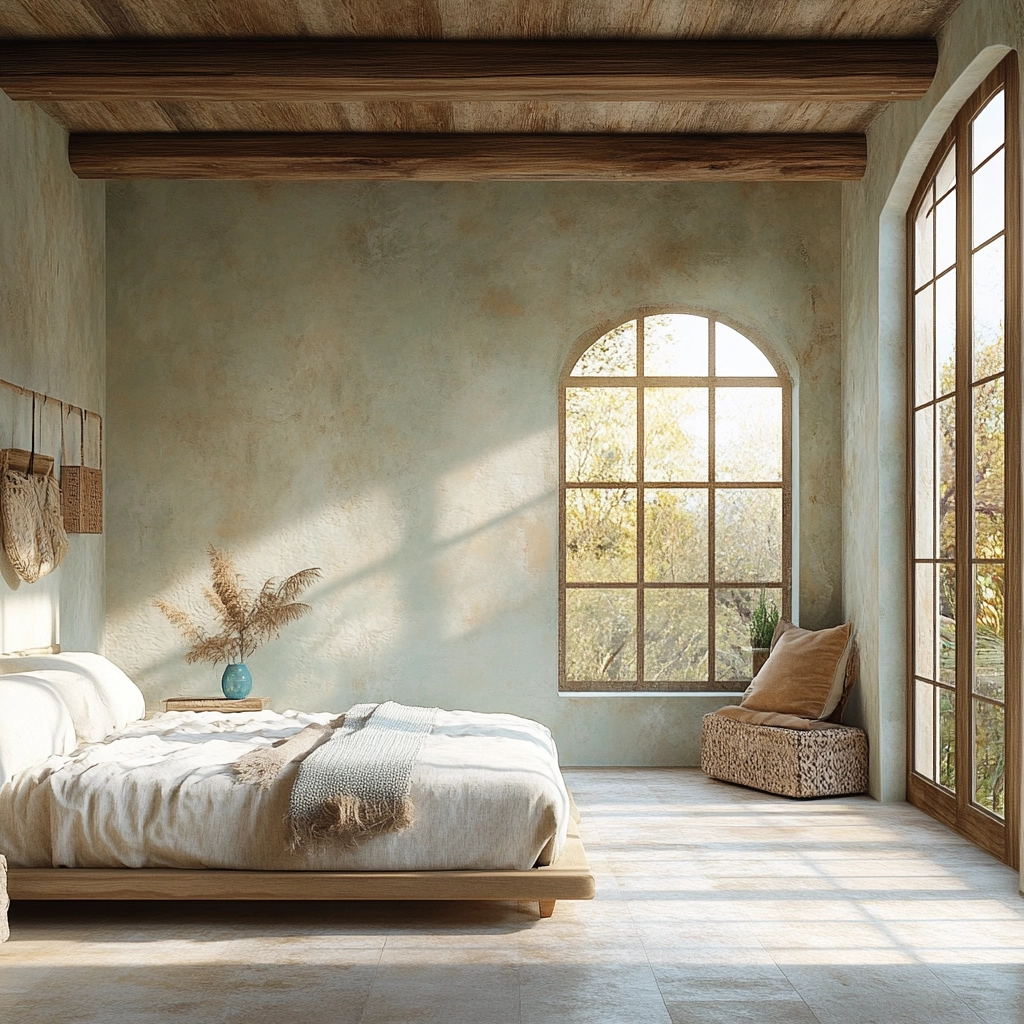 modern boho farmhouse bedroom 48