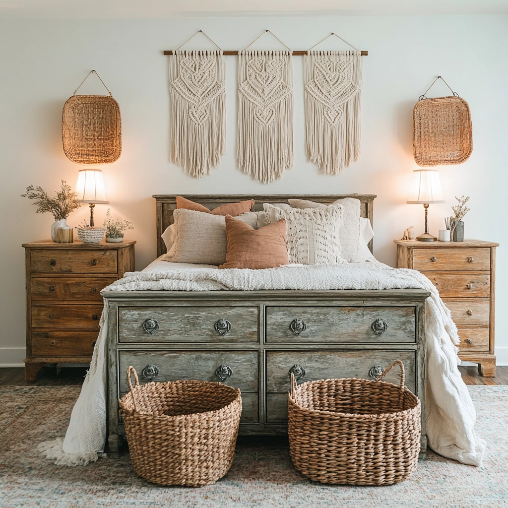 modern boho farmhouse bedroom 7