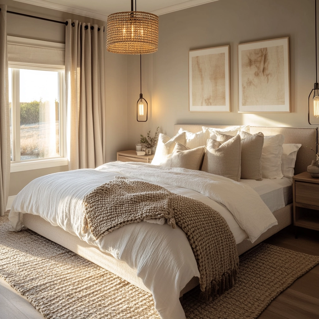 modern boho farmhouse bedroom 70