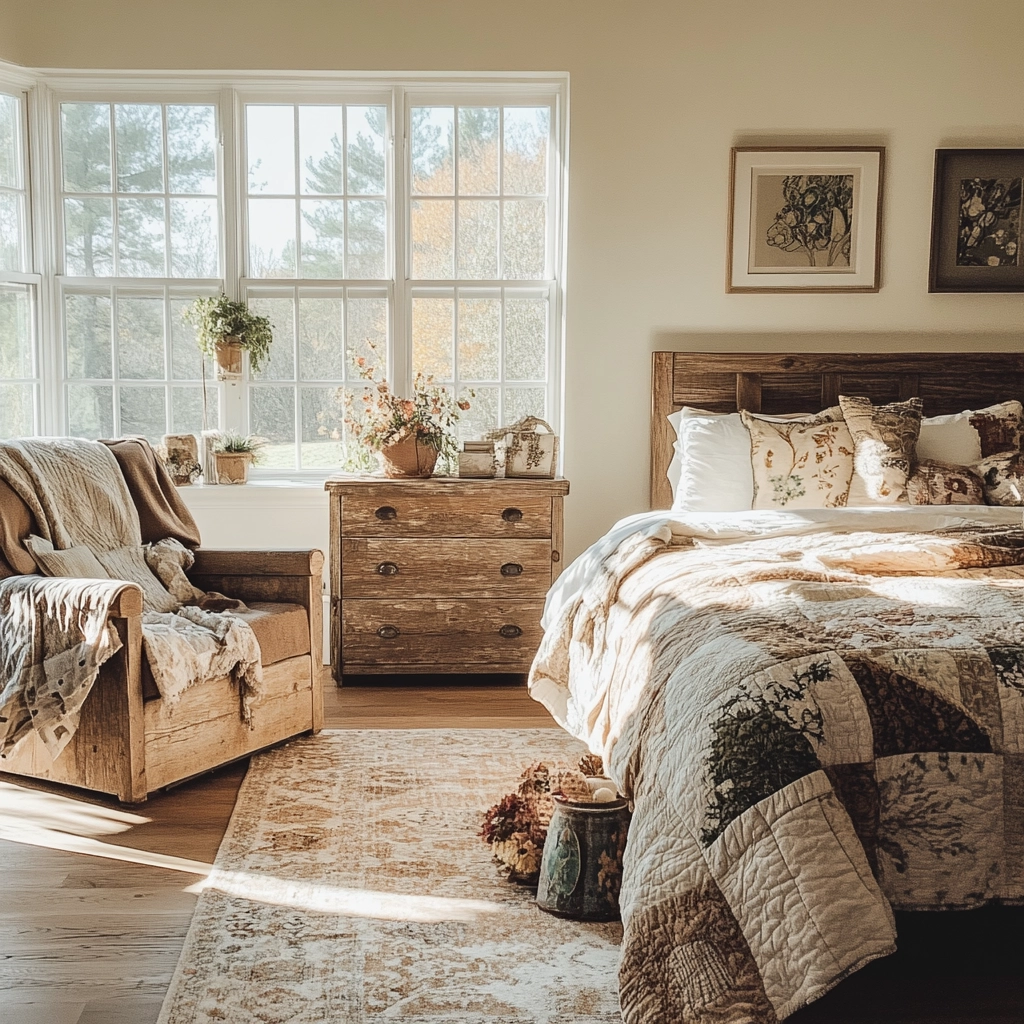 modern boho farmhouse bedroom 73