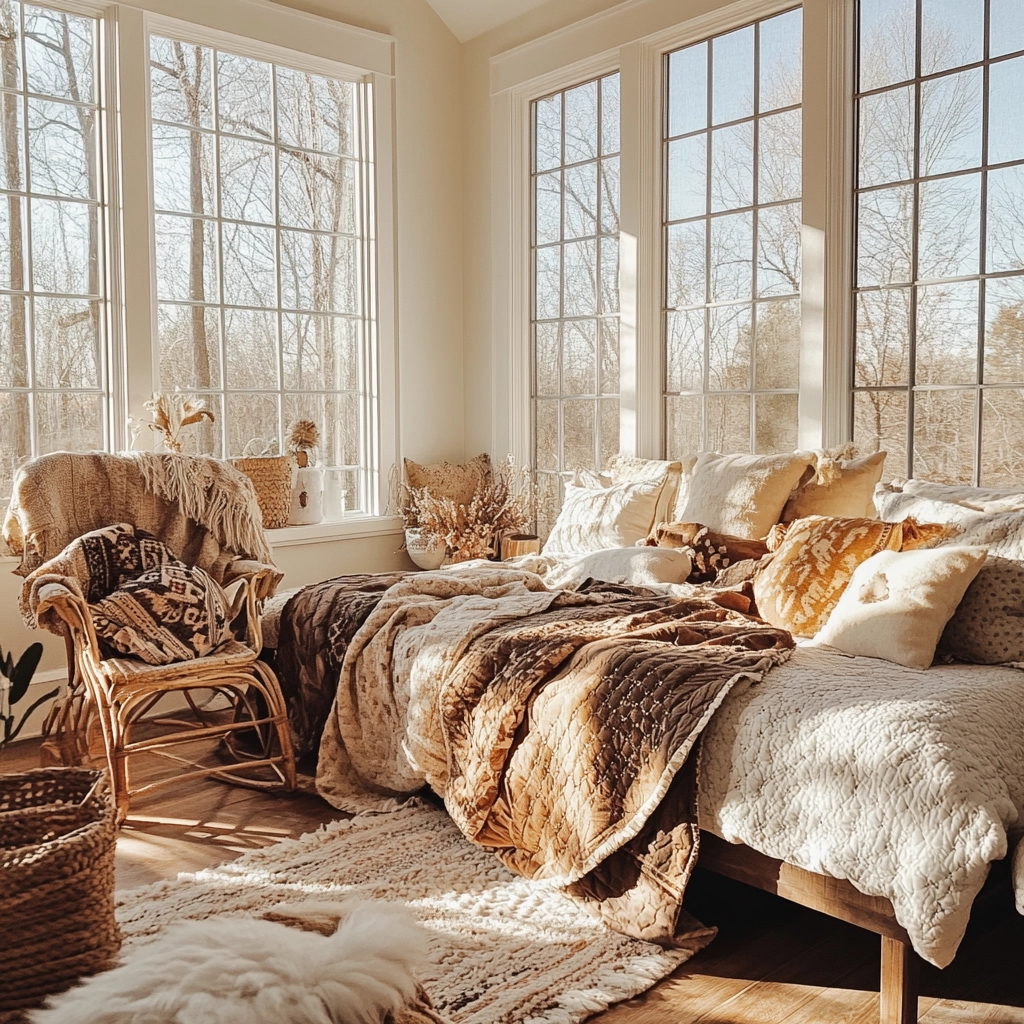 modern boho farmhouse bedroom 76