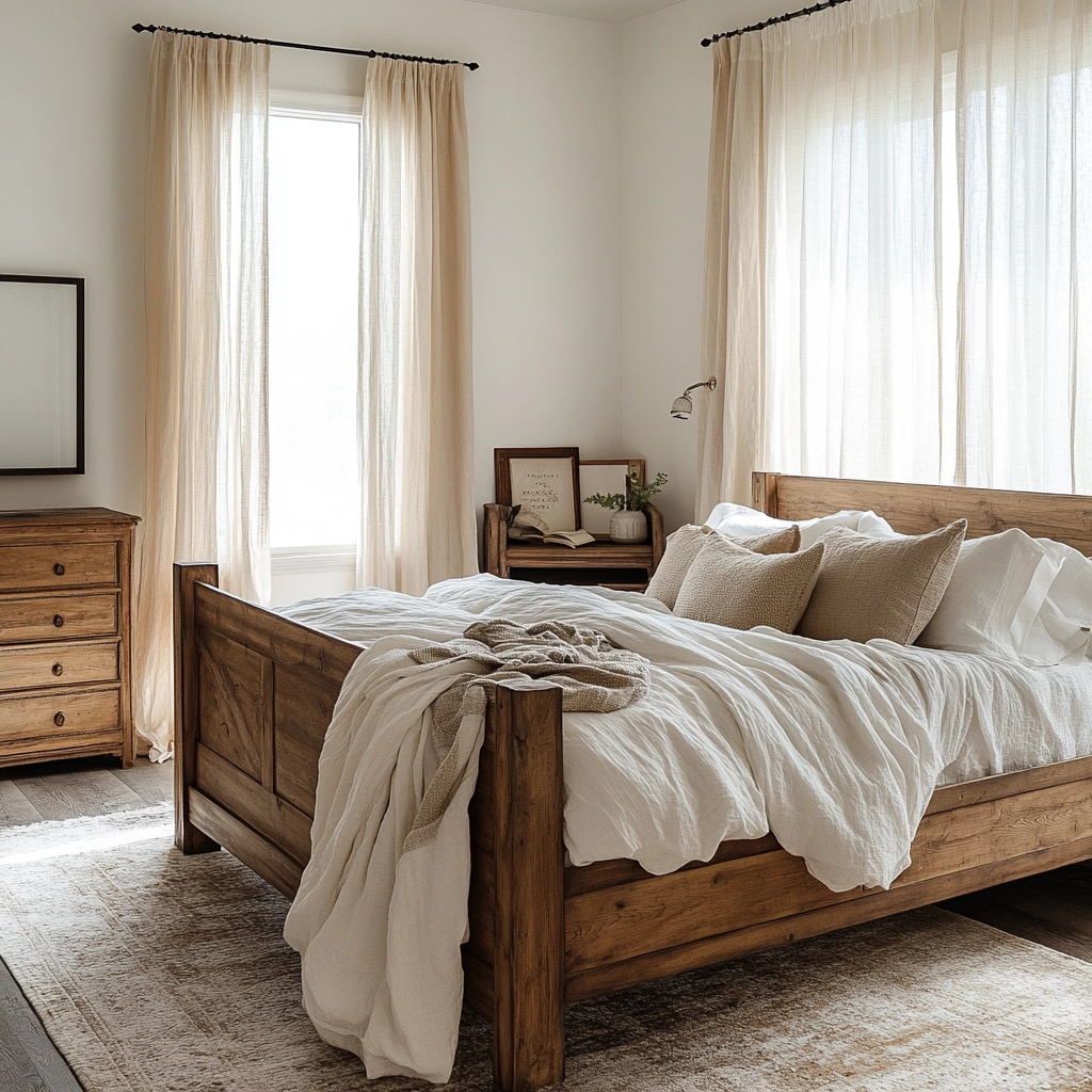 modern farmhouse bedroom curtains 2