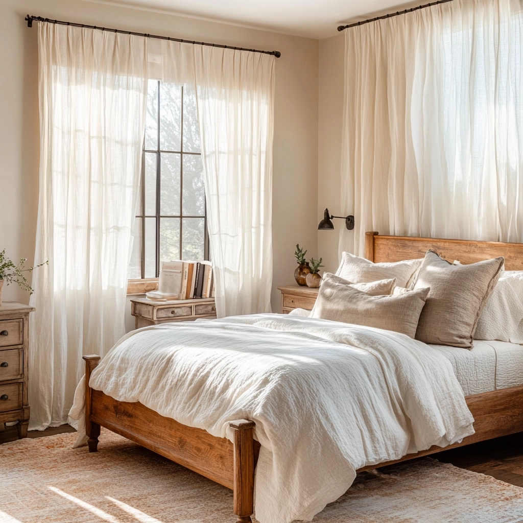 modern farmhouse bedroom curtains 3