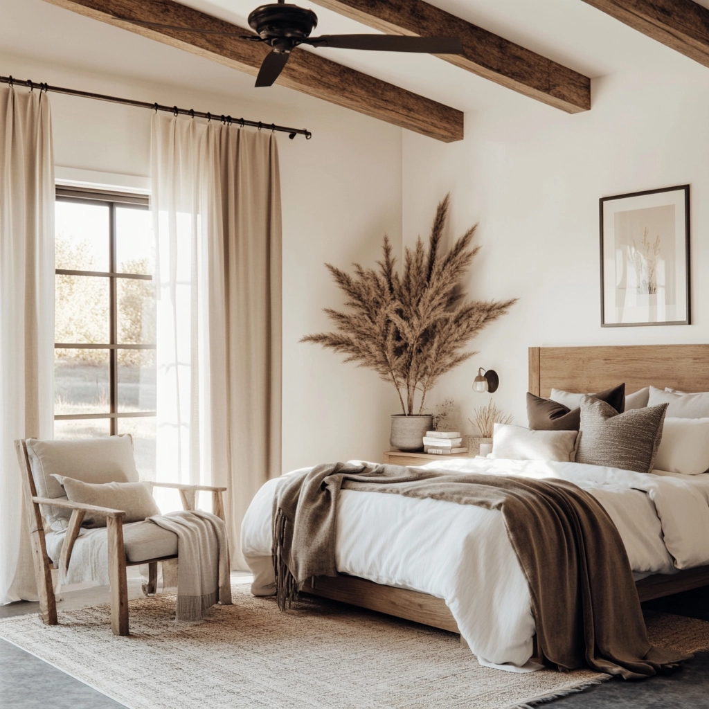 modern farmhouse bedroom curtains 53