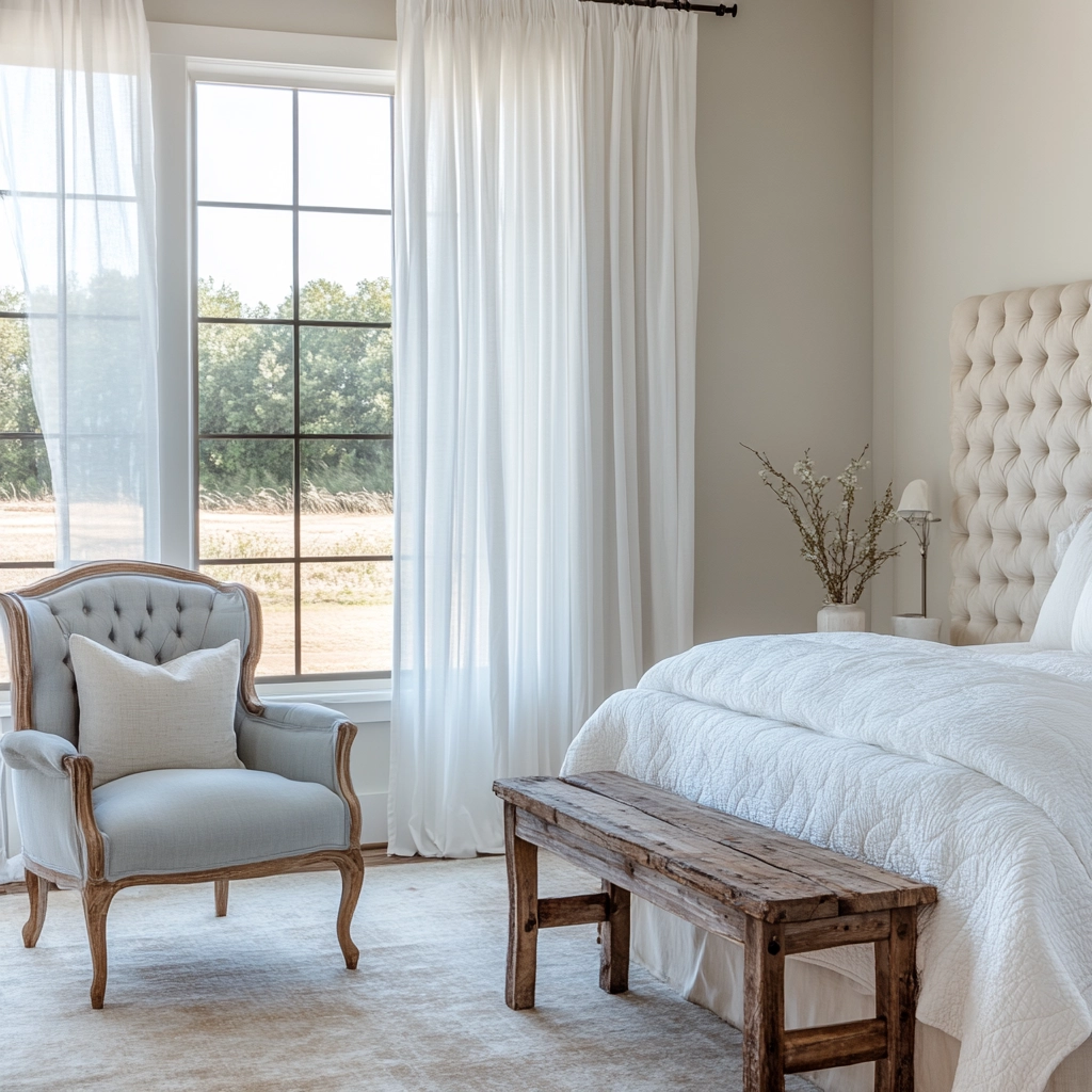 modern farmhouse bedroom curtains 9