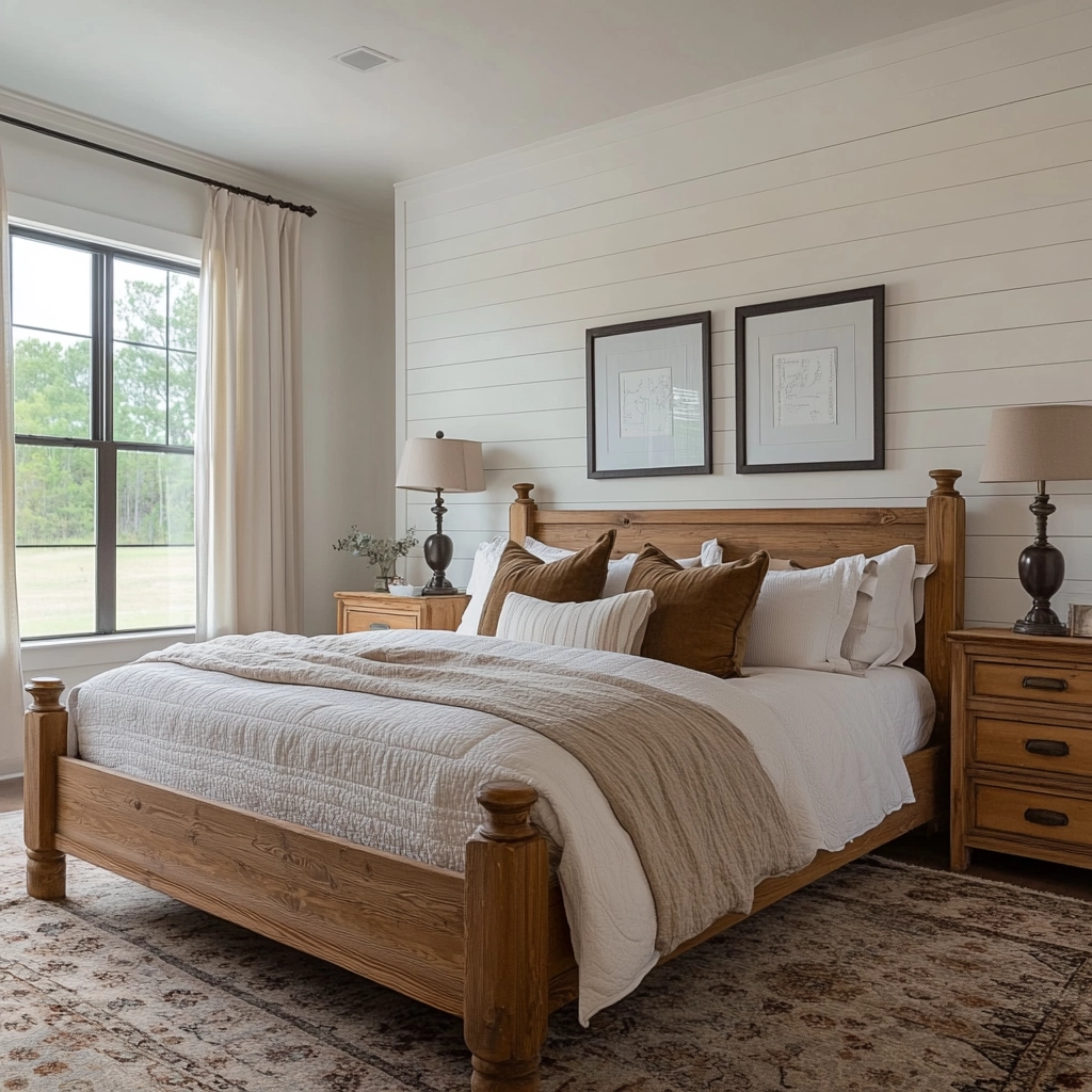 modern farmhouse bedroom master suite shiplap 1