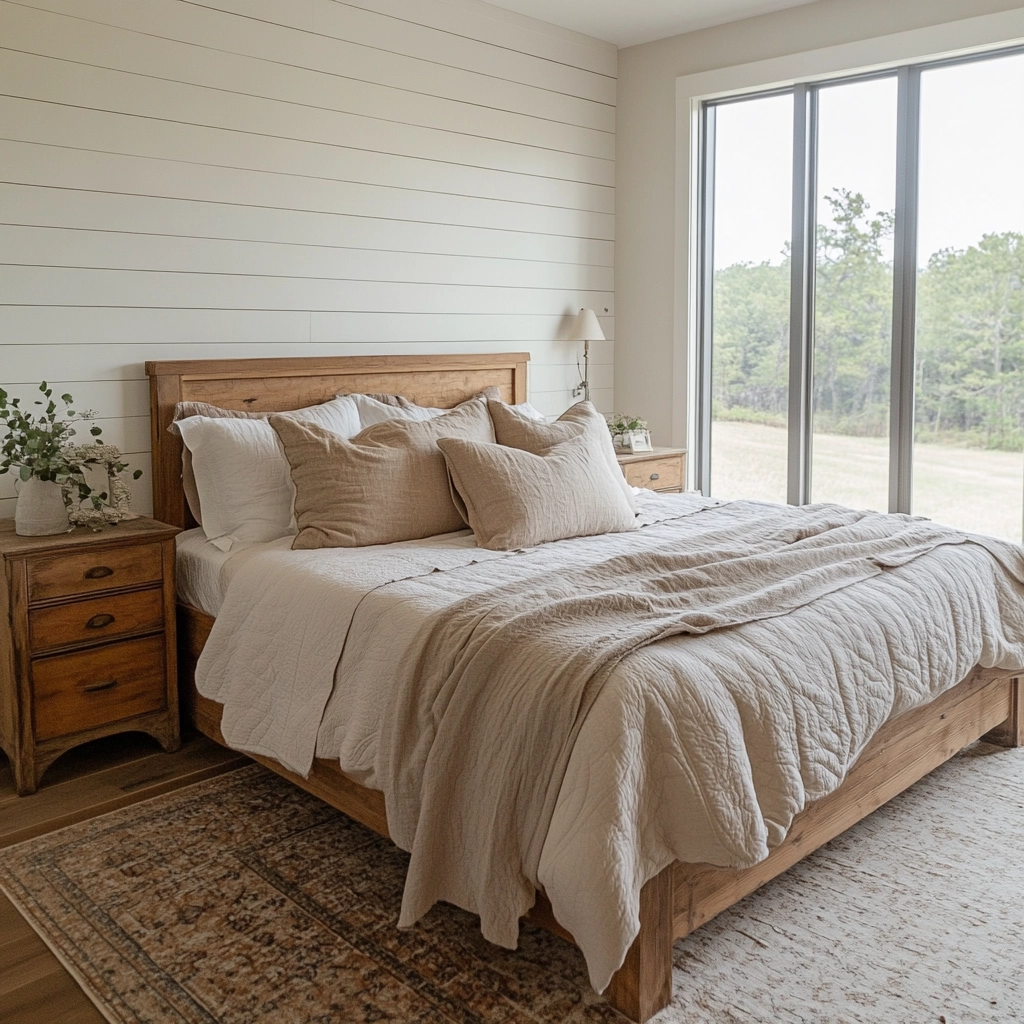 modern farmhouse bedroom master suite shiplap 3