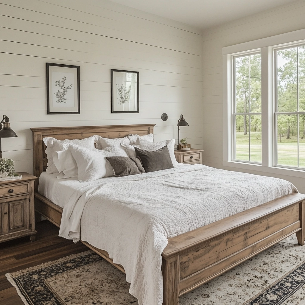 modern farmhouse bedroom master suite shiplap 4