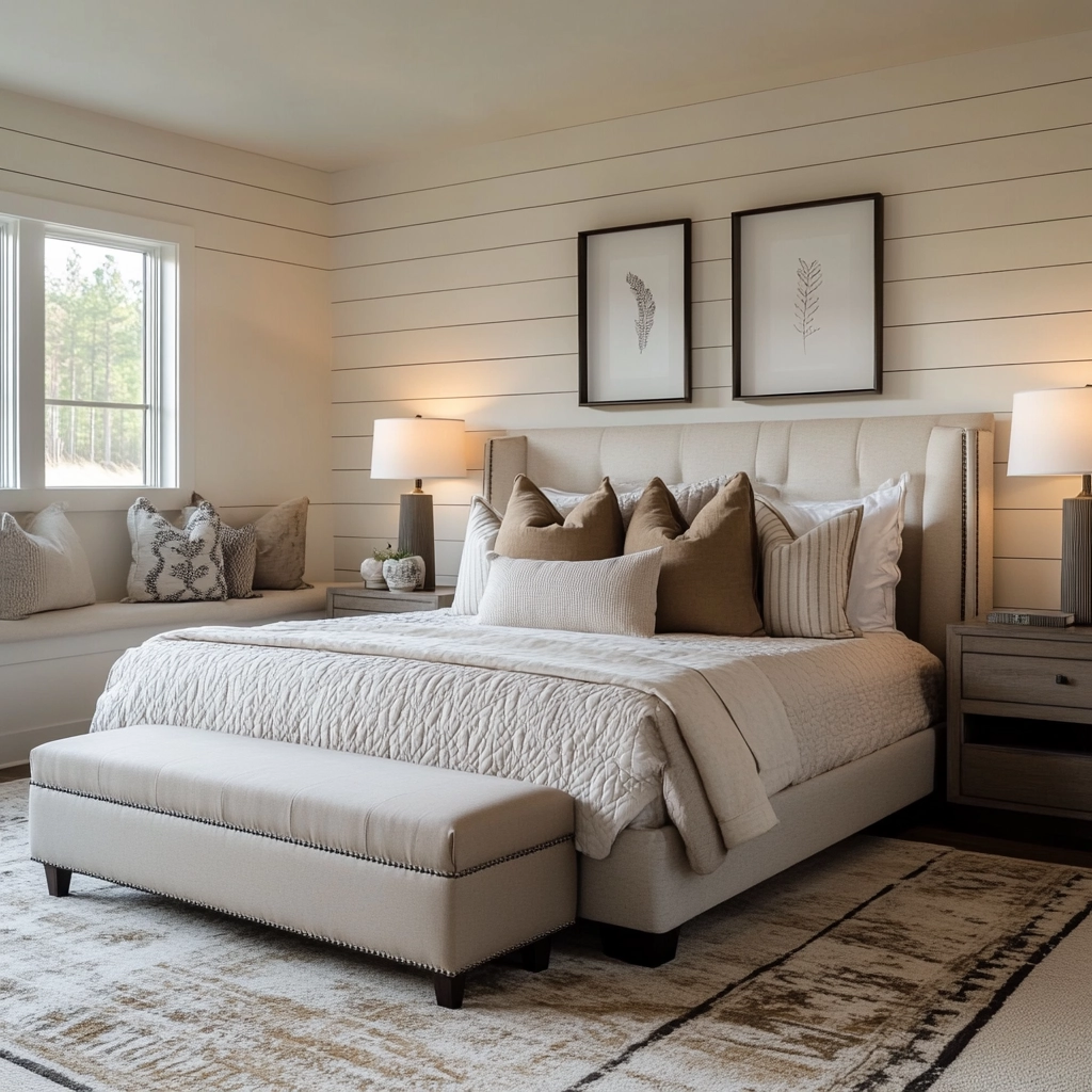 modern farmhouse bedroom master suite shiplap 6