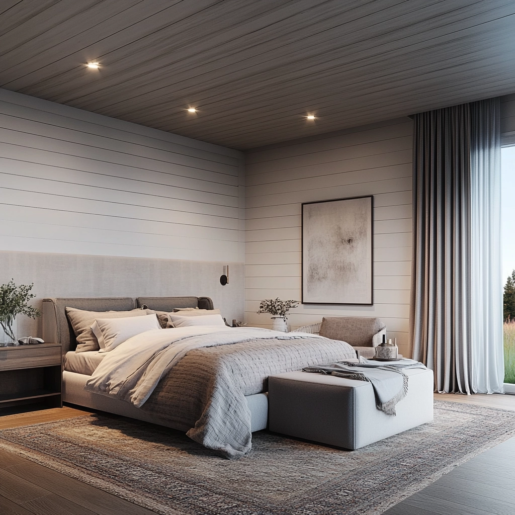 modern farmhouse bedroom master suite shiplap 9