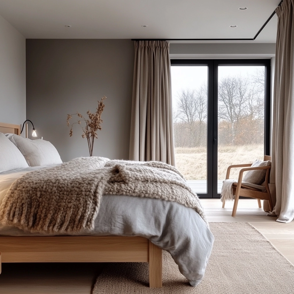 modern farmhouse bedroom master suite vaulted ceilings 11