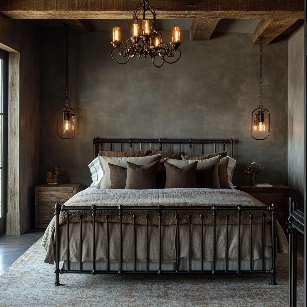 modern farmhouse bedroom master suite vaulted ceilings 17