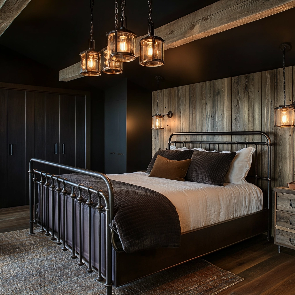 modern farmhouse bedroom master suite vaulted ceilings 18