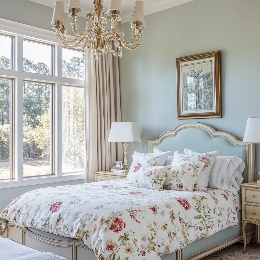 modern farmhouse bedroom master suite vaulted ceilings 23