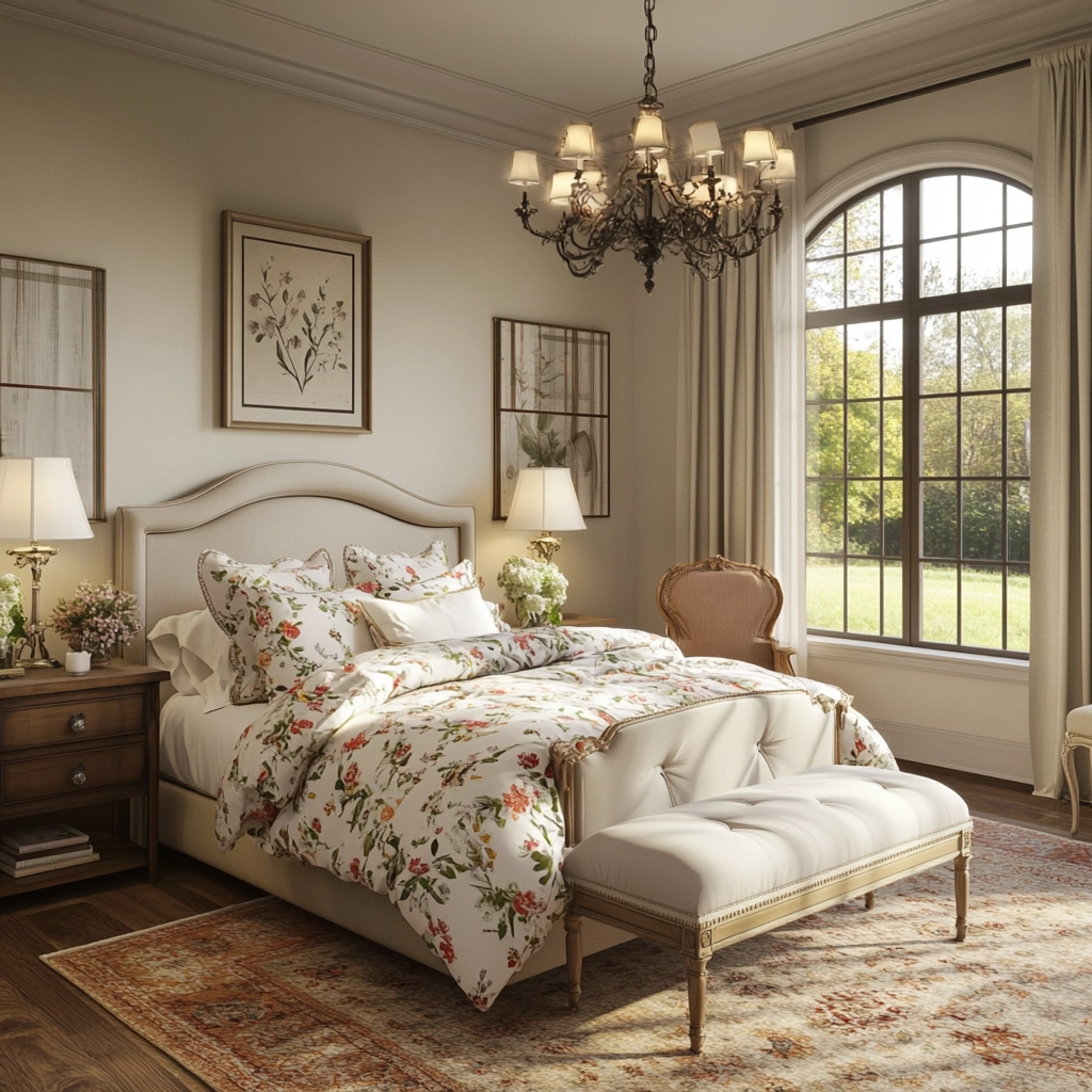 modern farmhouse bedroom master suite vaulted ceilings 24