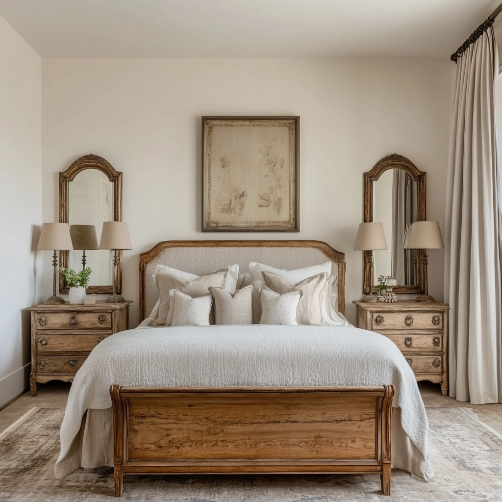 modern farmhouse bedroom master suite vaulted ceilings 41