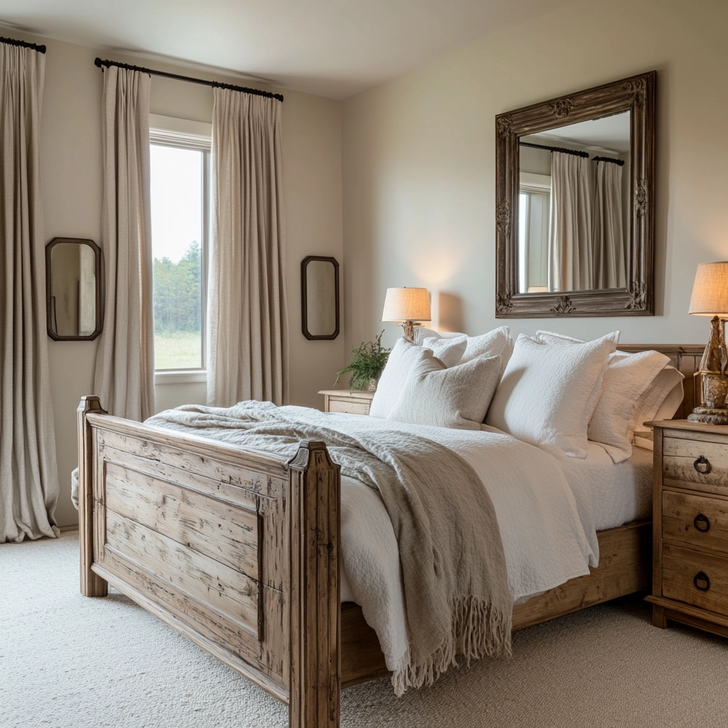 modern farmhouse bedroom master suite vaulted ceilings 42