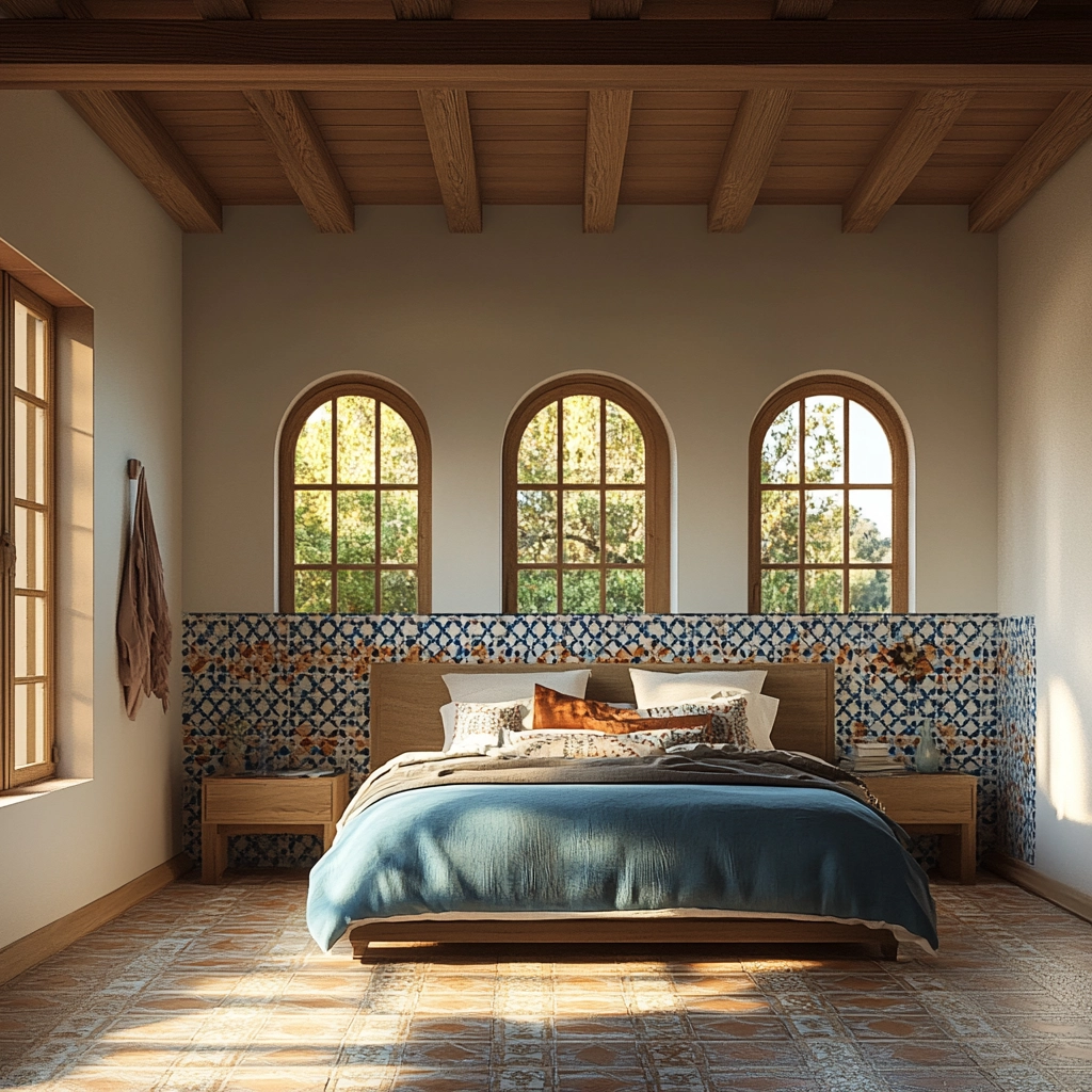 modern farmhouse bedroom master suite vaulted ceilings 54
