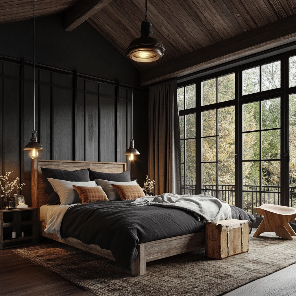 modern farmhouse bedroom master suite vaulted ceilings 69