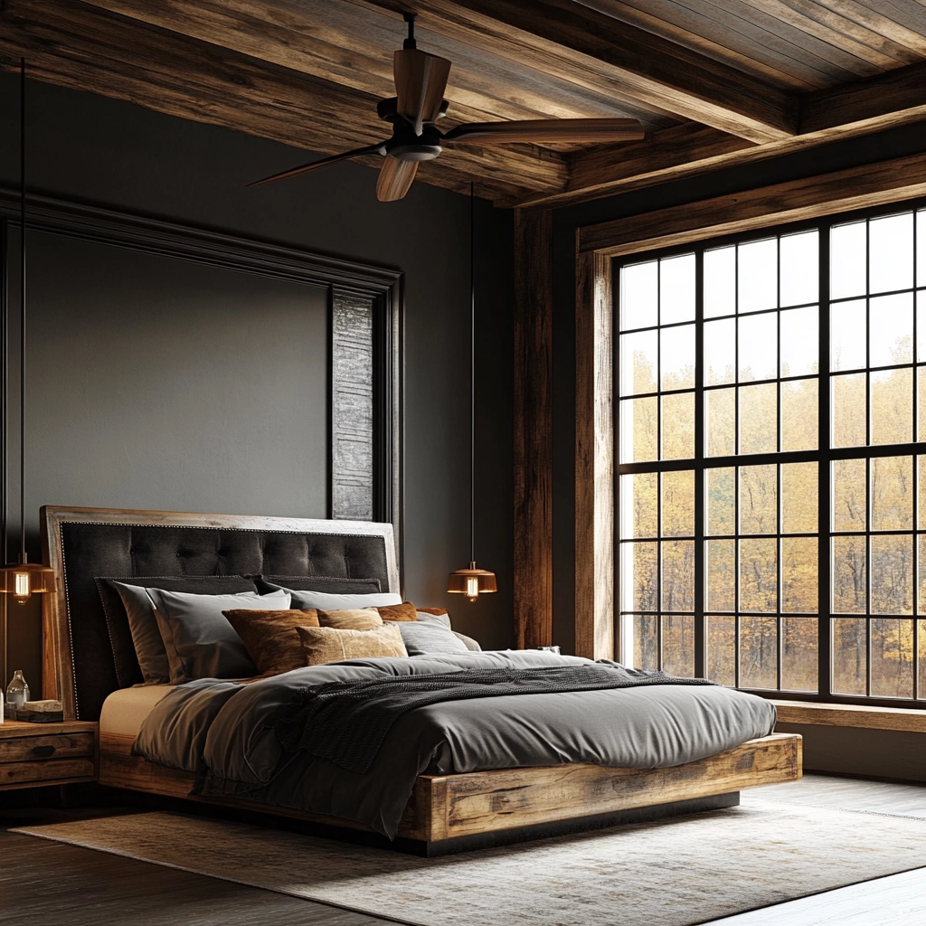 modern farmhouse bedroom master suite vaulted ceilings 71