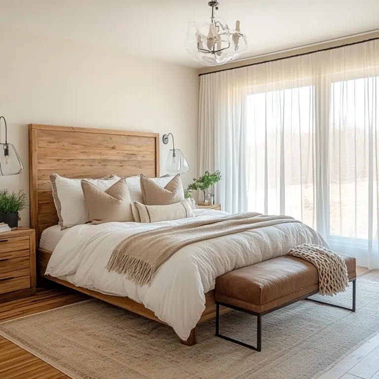 modern farmhouse bedroom master suite wall decor 1