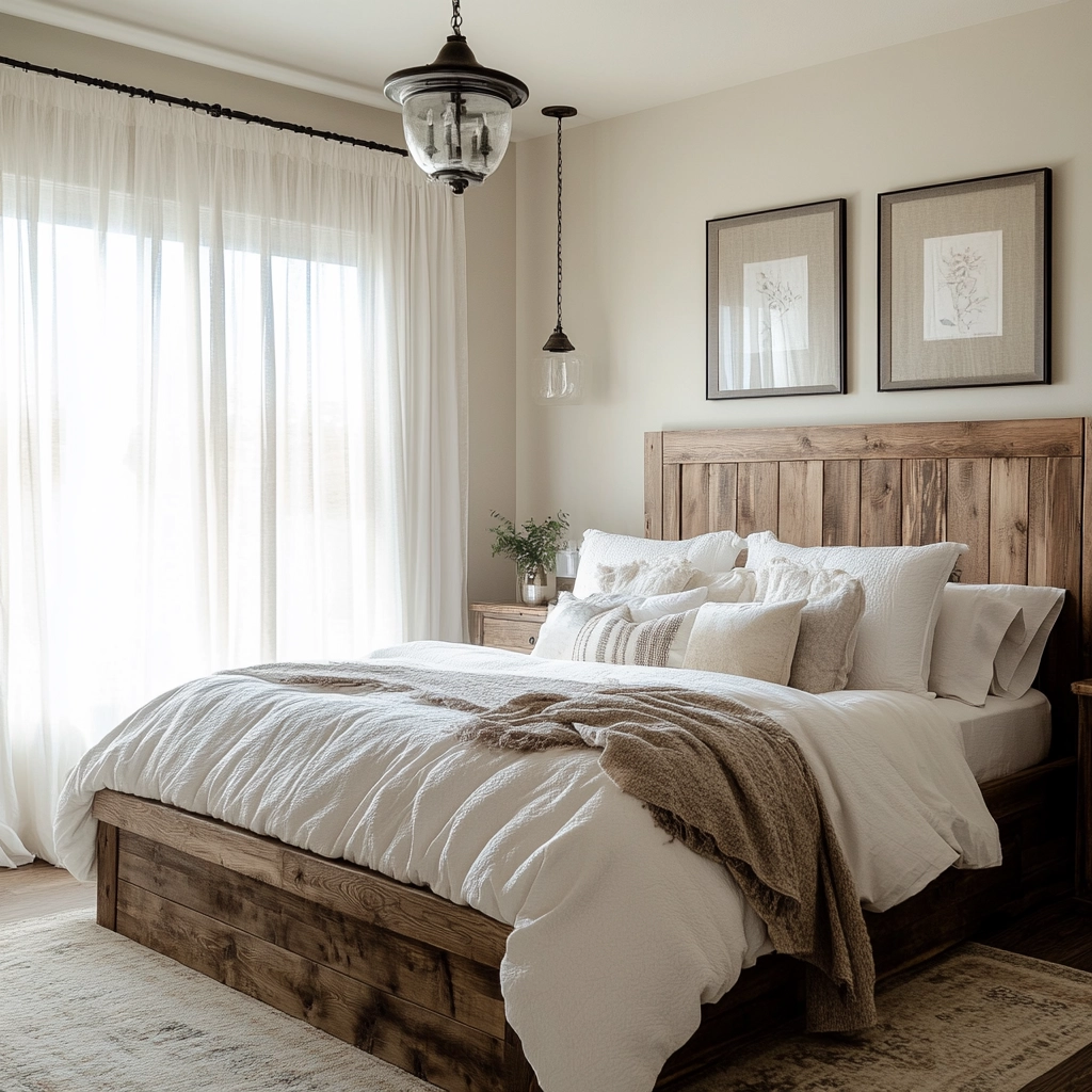 modern farmhouse bedroom master suite wall decor 2