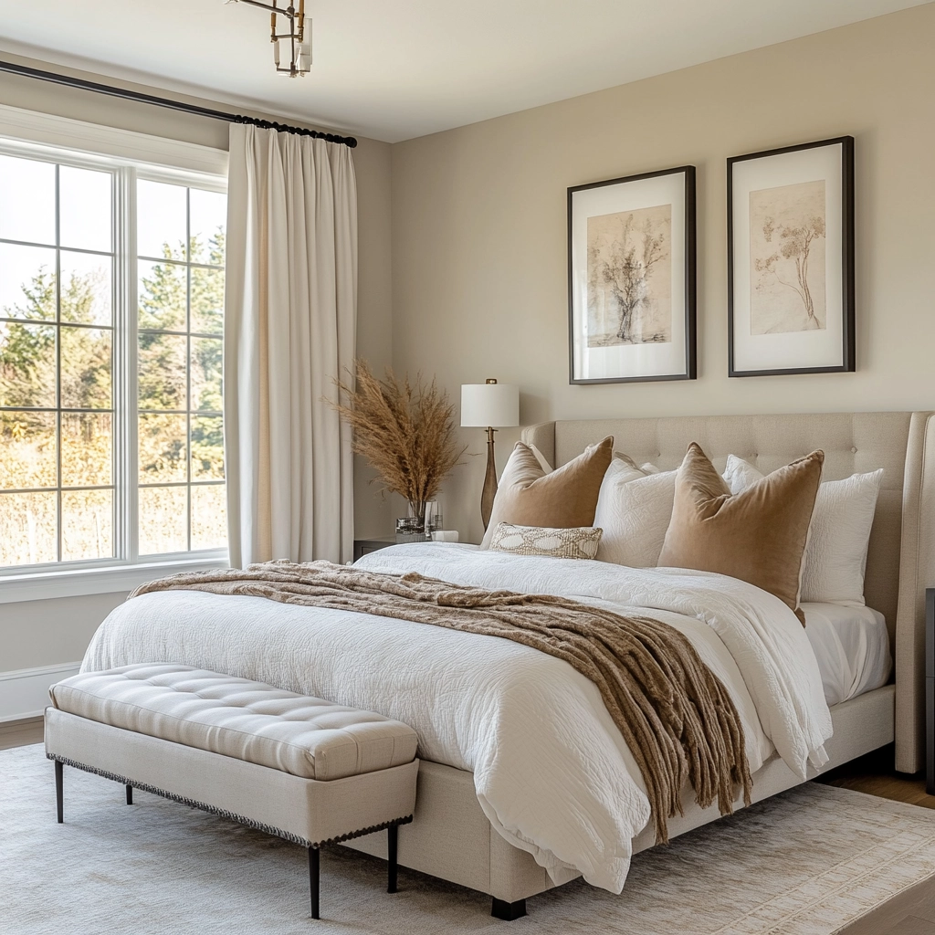 modern farmhouse bedroom master suite wall decor 34