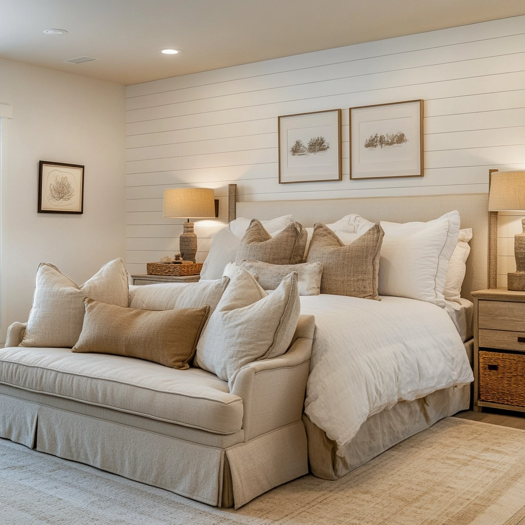 modern farmhouse bedroom master suite wall decor 7