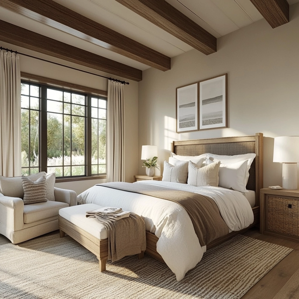 modern farmhouse interior bedroom 75