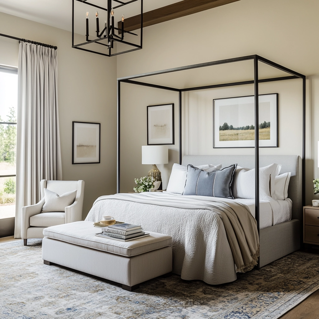 modern farmhouse interior bedroom 76