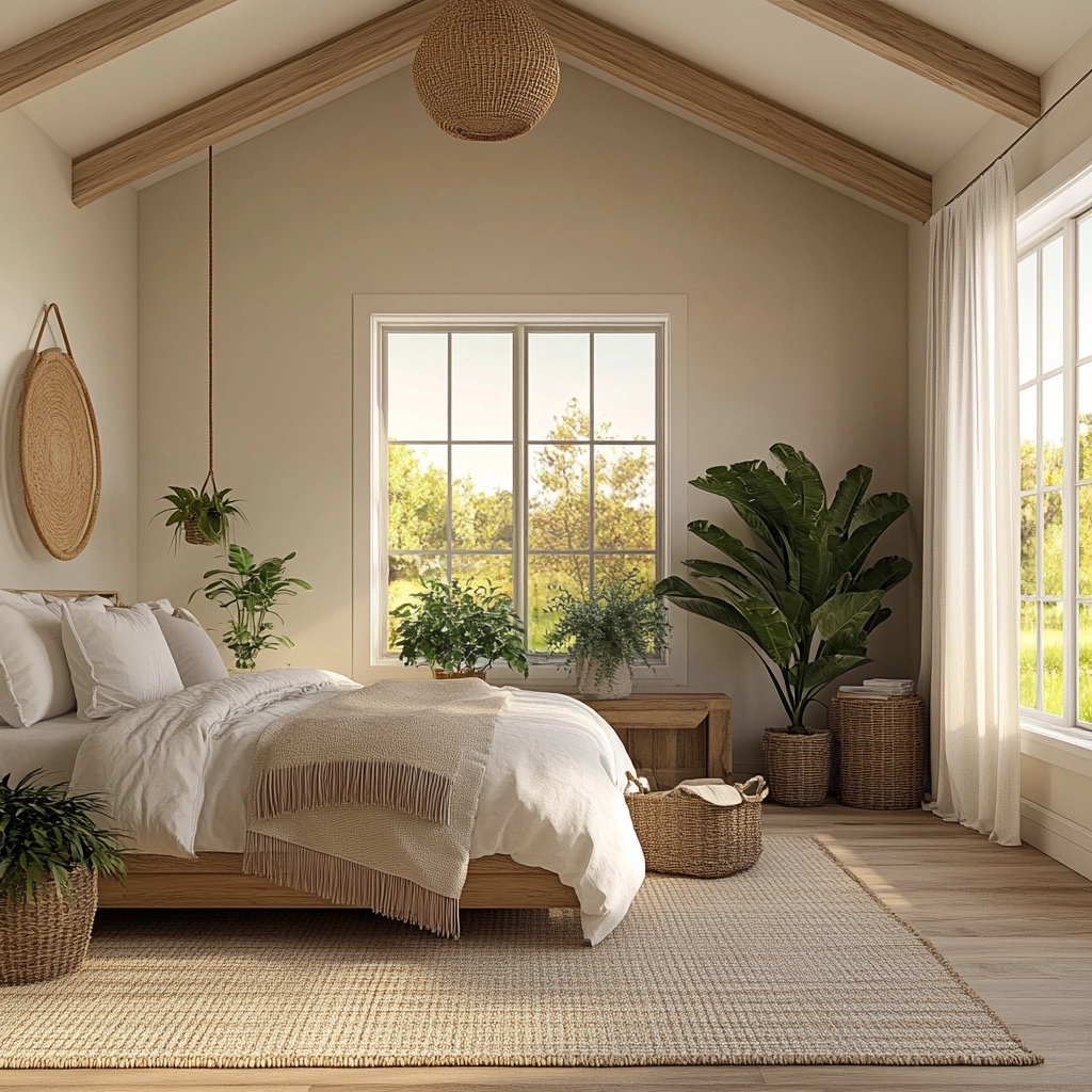 modern farmhouse interior bedroom 79
