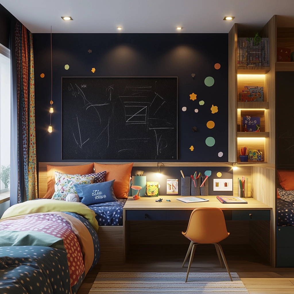 modern farmhouse kids bedroom 24