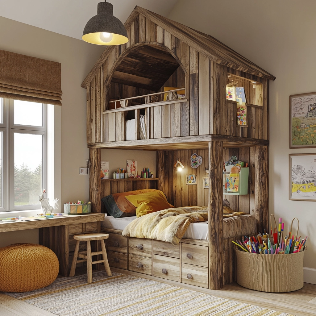 modern farmhouse kids bedroom 78