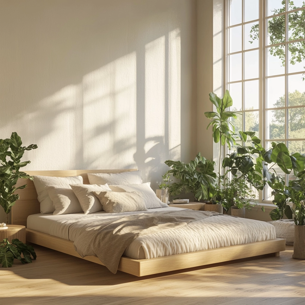 modern farmhouse master bed bedroom 12