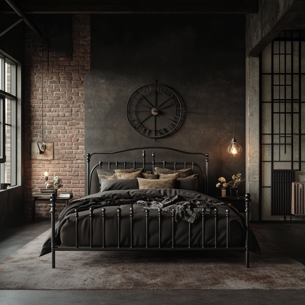 modern farmhouse master bed bedroom 14